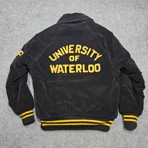 Vintage University of Waterloo Letterman Varsity Corduroy Jacket, Size 38‎